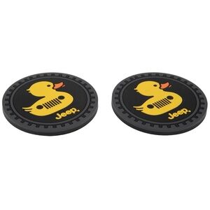 Jeep Black Coasters with Yellow Duck Design